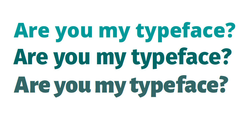 Who are you? Answer in three typefaces.