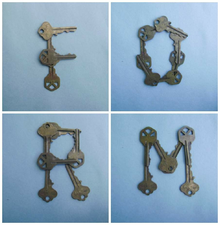 A typeface of forgotten keys